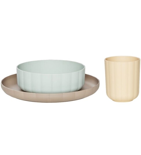 OYOY Pullo servissett 3 deler Pale Mint vanilla taupe OYOY Pullo servissett 3 deler Pale Mint vanilla taupe