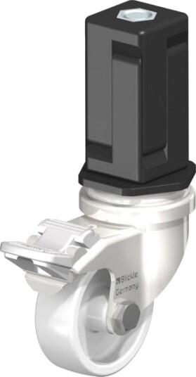 Blickle Styrehjul Med Brems 856456 Lrxa-Po 50G-Fi-Exv05, Hjuldiameter 50 Mm, Maks. 75 Kg, 1 Stk