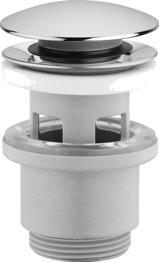 NICO push up avløpsventil 1 1/4" lang krom med overløp NICO push up avløpsventil 1 1/4" lang krom med overløp