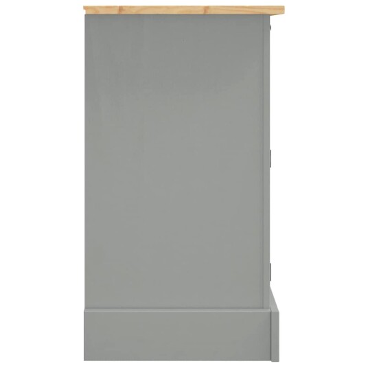 vidaXL Bokhylle Corona grå 112x43x78 cm heltre furu