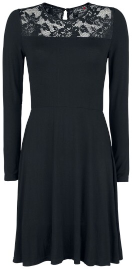 Rotterdamned Goth Middellang kjole Rockanje Long Lace Winter Dress S til 3XL Damer svart Rotterdamned Goth Middellang kjole Rockanje Long Lace Winter Dress S til 3XL Damer svart