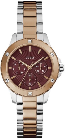 Guess Dameklokke GW0723L2 Mist Rød/Rose gulltonet stål Ø36 mm