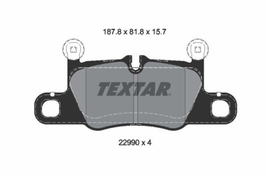 Bremseklosser TEXTAR 2299001 Bremseklosser TEXTAR 2299001