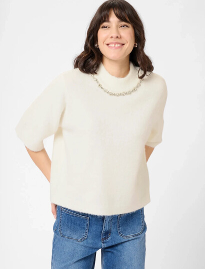 Kaffe Kamerina Pullover - White - XL Kaffe Kamerina Pullover - White - XL