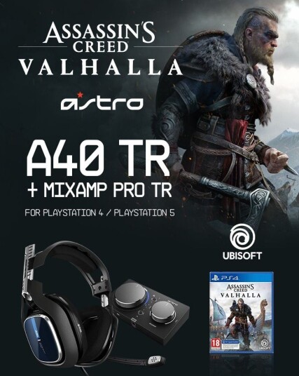Astro A40 TR Gaming Headset + Mixamp Pro Svart PC/PS4 Console Edition