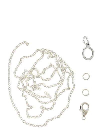 Me & My Box Letter O Sp With O-Ring, Chain And Clasp - Silver - ONE SIZE Me & My Box Letter O Sp With O-Ring, Chain And Clasp - Silver - ONE SIZE