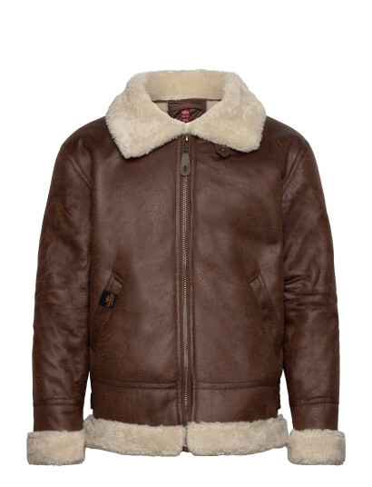 Alpha Industries B 3 Faux Leather Brown M