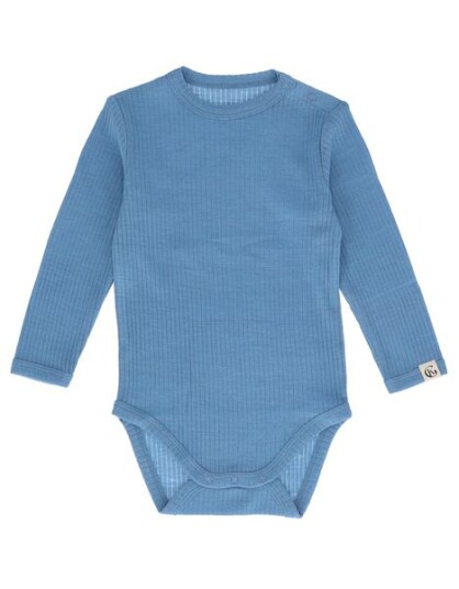 Gullkorn Chalk ullbody til baby - tåkeblå Gullkorn Chalk ullbody til baby - tåkeblå