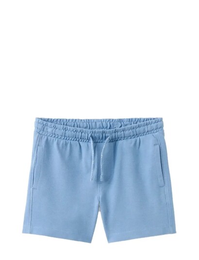 Mango Cotton Shorts With Drawstring Blue 5 6