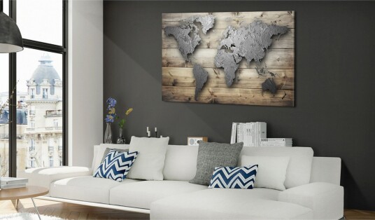 Tavla Silver World 90x60