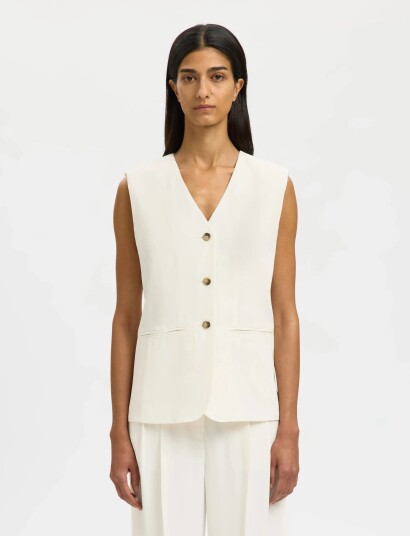 Selected Slfellie Vest   Cream   38