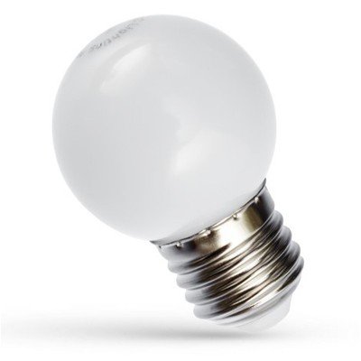 Spectrum 1W LED dekorativ pære Hvit G45 E27