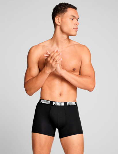 PUMA Puma Men Everyday Basic Boxers 2P - Black - M