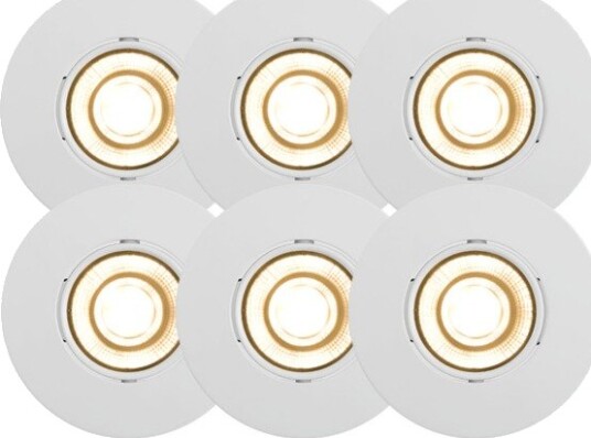 J&El Alna Downlight Matt Hvit 6pk