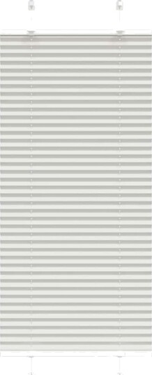  plisségardin lys grå 60x100 cm Stoff Bredde 59,4 Polyester