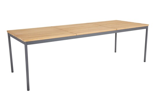 Brafab Nox spisebord Teak/antrasitt 240 x 90 cm Grå
