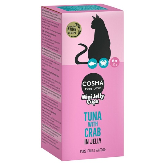 Cosma Mini Jelly Cups 24 X 25 G Tunfisk/Krabbe