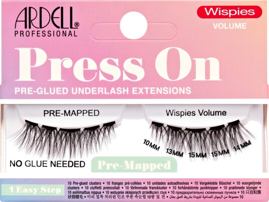 Ardell Press On Pre-Mapped Wispies Volume - Black - ONE SIZE Ardell Press On Pre-Mapped Wispies Volume - Black - ONE SIZE