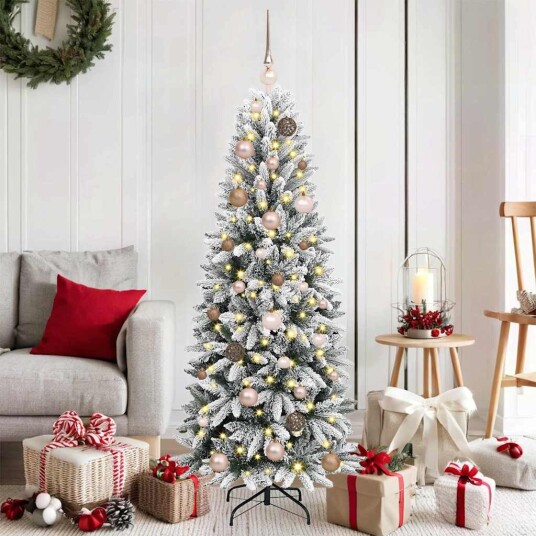  Kunstig juletre Hvit 63 x 63 x 150 cm PVC plast stål og PE