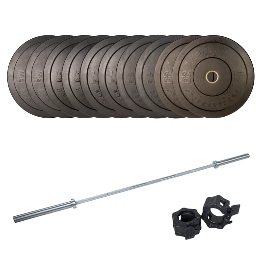 SQ&SN Styrkeløft Vektstangsett 150 kg + 20 kg Stang
