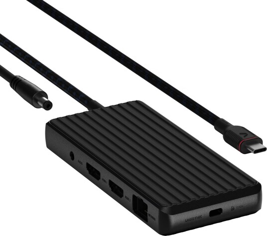 Unisynk 9 port 4K 100W USB-C dokkingstasjon (sort)