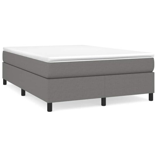  Boxspring sengeramme mørkegrå 135x190 cm Double stoff
