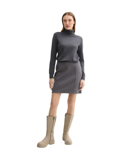 Tom Tailor Cosy Checked Skirt - Grey - 46 Tom Tailor Cosy Checked Skirt - Grey - 46