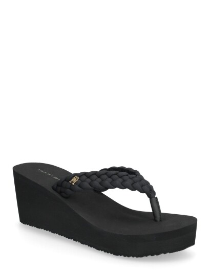 Tommy Hilfiger Th Wedge Braided Summer Sandal Black 40