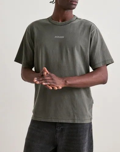 Selected Men Anrro Location Ss O Neck Tee Kortermede t shirts Grå