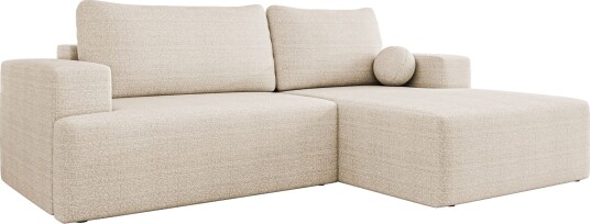 Deylor Sovesofa med sjeselong 3 seter Hvit