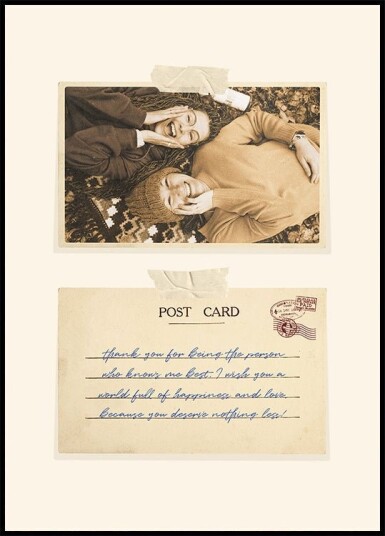 Vintage Postcard with Photo Personal Plakat Plakat / 21x30cm Vintage Postcard with Photo Personal Plakat Plakat / 21x30cm