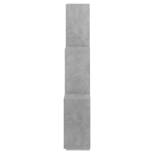 vidaXL Kubeformet vegghylle betonggr? 78x15x93 cm sponplate