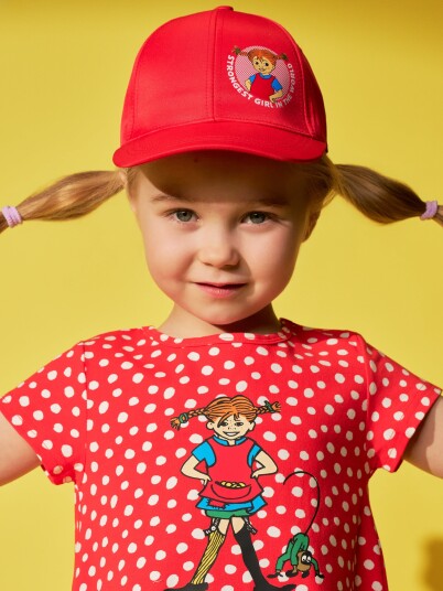 Pippi Langstrømpe Peppi Basic Keps Red 48/50 Pippi Langstrømpe Peppi Basic Keps Red 48/50
