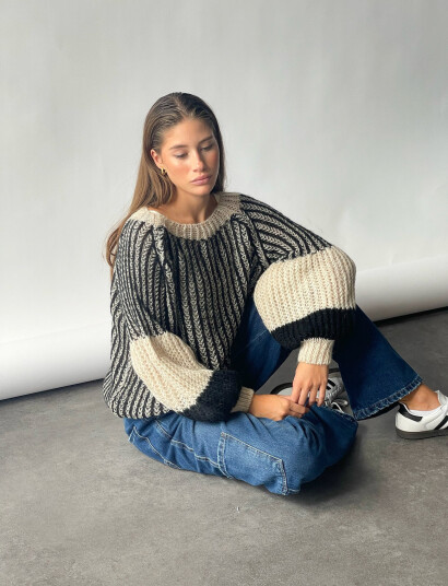 Noella Liana Knit Sweater - Multi/patterned - M-L