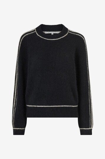 Second Female - Genser Rosemarie Knit O-neck - Svart