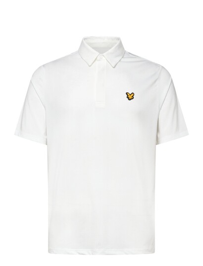Lyle & Scott Golf Concealed Placket Polo Shirt White L