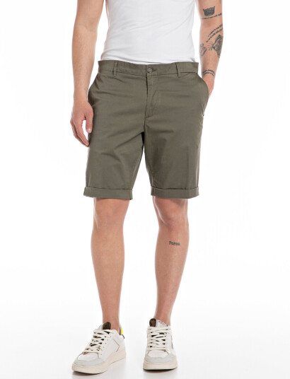 Replay Shorts Slim - Khaki green - 28