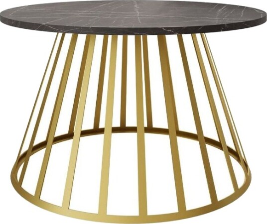 Frosty Sofabord 75 cm - Gull/Svart