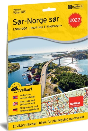 Veikart Sør-Norge Sør