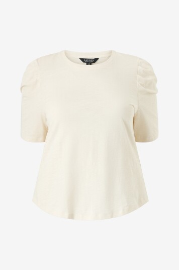 Lauren Ralph Lauren Curve Topp Fresh Ctn Slub Jrsy knt Hvit