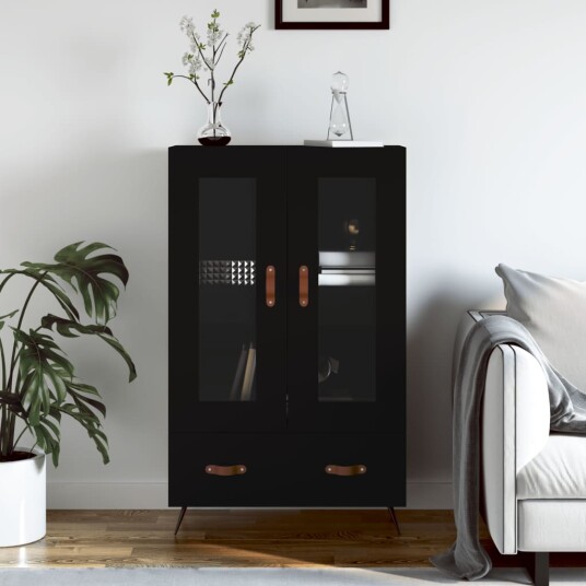 vidaXL Highboard svart 69,5x31x115 cm konstruert tre vidaXL Highboard svart 69,5x31x115 cm konstruert tre