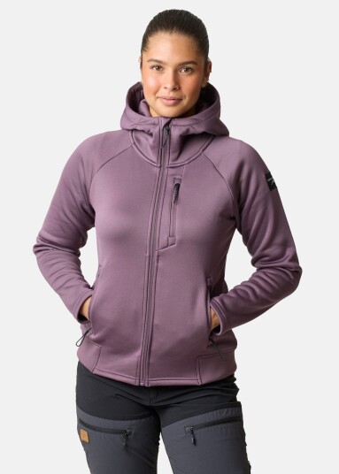 Swedemount Lofoten Tech Stretch Hood W Dk. Mauve 42 Fleecetrøyer