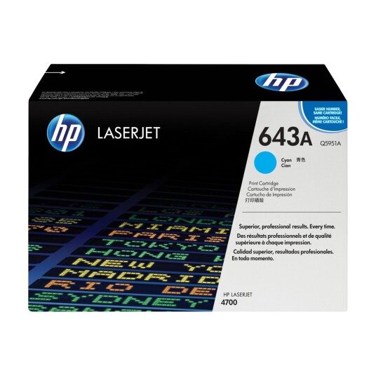 HP 643A 1 STYKKER ORIGINAL CYAN