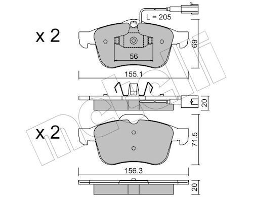 Bremseklosser METELLI 22 0703 0