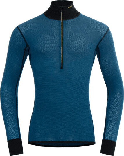 Devold Men's Wool Mesh 190 Zip Neck Flood/Caviar S