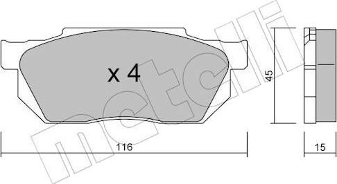 METELLI 22 0247 0 Bremseklosser