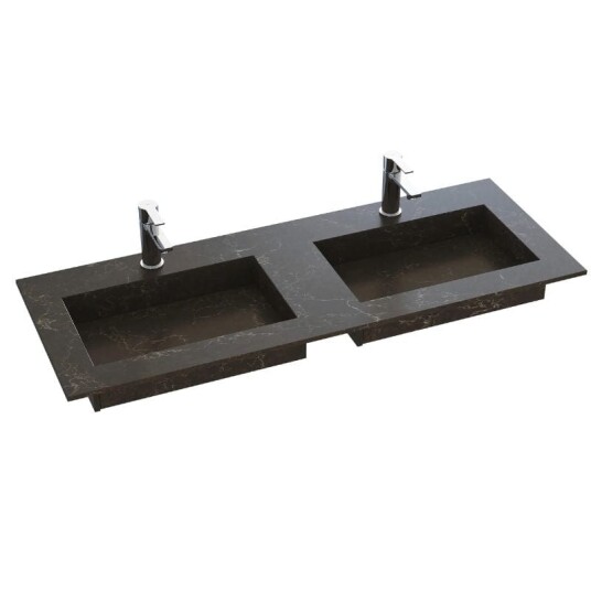 Dansani Inzo Angular Silestone B60-165xh1,20xd45,50cm Calypso 160cm Dobbel