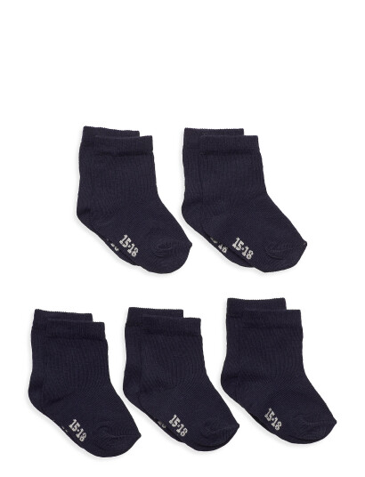 Minymo Ankle Sock -Solid (5-Pack) Blue 35-38 Minymo Ankle Sock -Solid (5-Pack) Blue 35-38