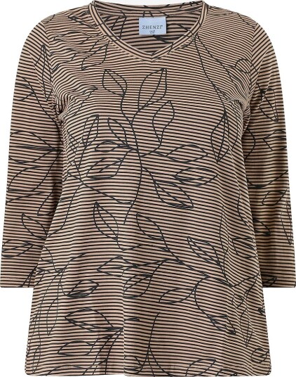 Zhenzi   Genser Zh Alberta 1506 T shirt 3/4   Brun