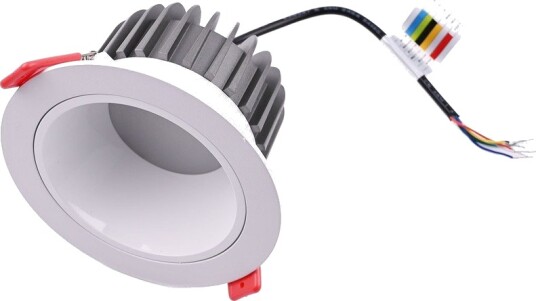 Ledlife 13W Ø11,4cm innfellingsspot RGB+CCT RA93 24V DC Hull: Ø9,5 cm Mål: Ø11,4 cm Hvit kant Dimbar : Dimbar Kulør : RGB + CCT Varm til Kald Hvit